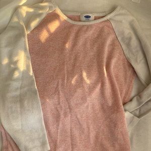 Pink and white old navy long sleeve